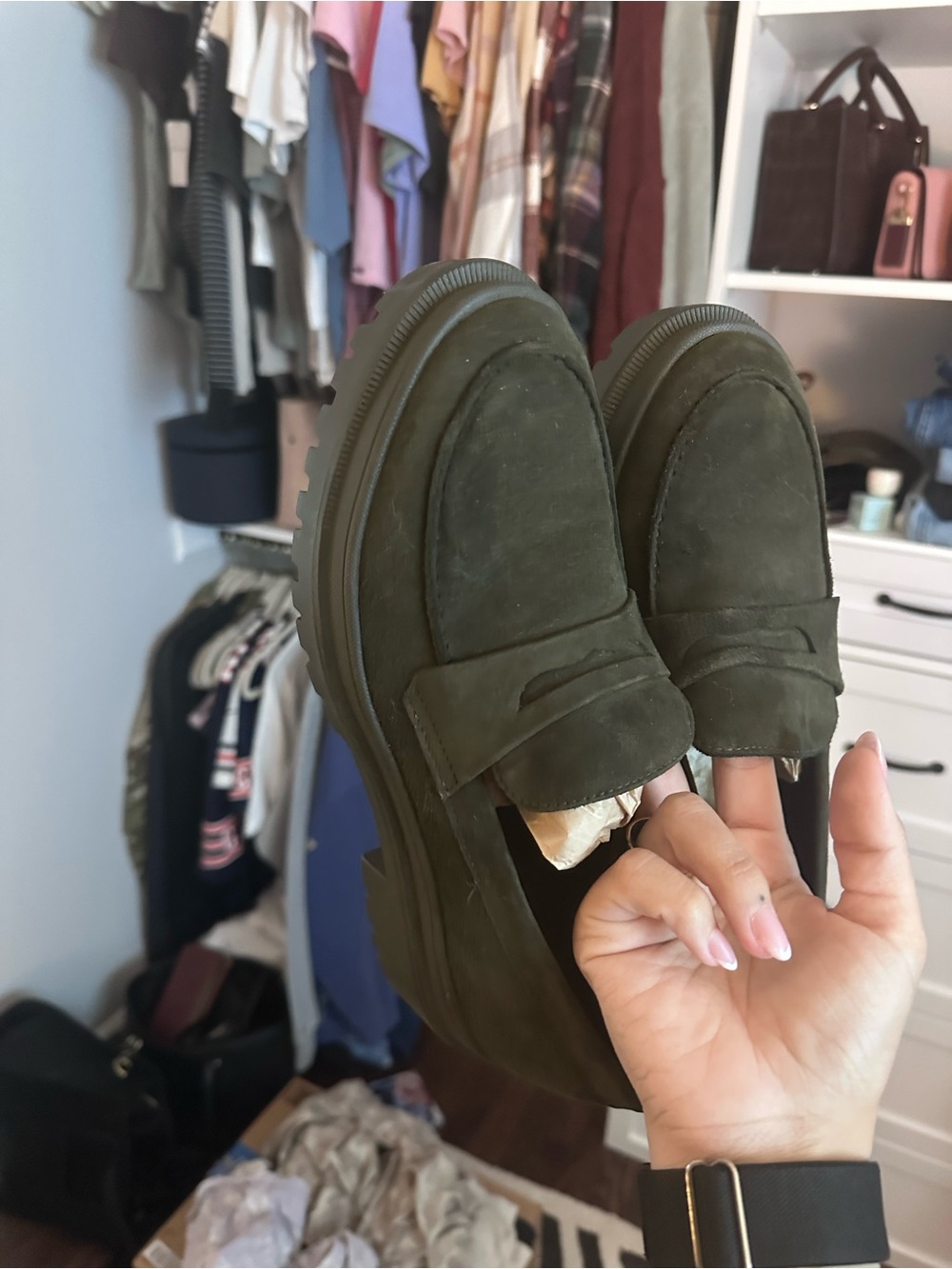 Portland Leather Goods Patina Chunky Zoe Loafers (Tarragon) - Picture 6 of 7